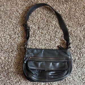 Fossil Black Leather Shoulder Bag